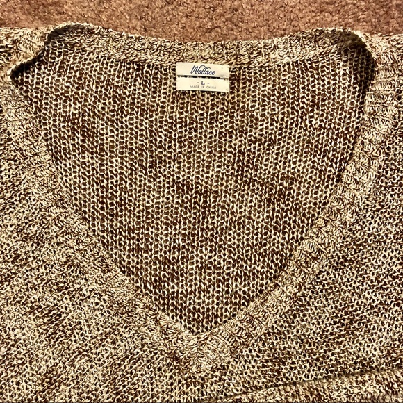 Madewell Wallace Geometric V-Neck Sweater, Large - Picture 3 of 3